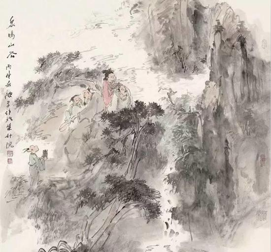 《泉鸣山谷》|顾平|68cmx68cm