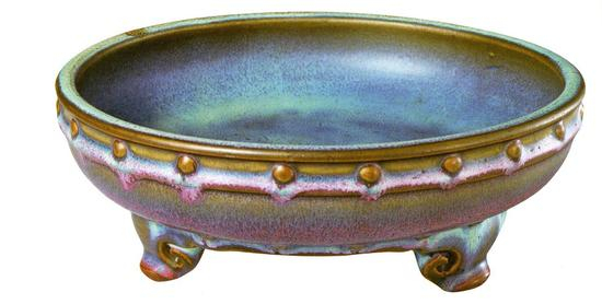 [宋] 钧窑玫瑰紫红釉鼓钉洗