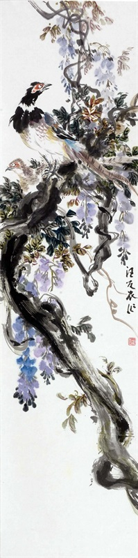 2011年纳凉（2015年题字）（138×34cm）