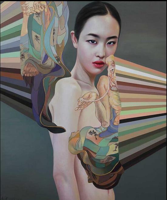 凌健 《分解基因》 180×150cm 布面油画 2016