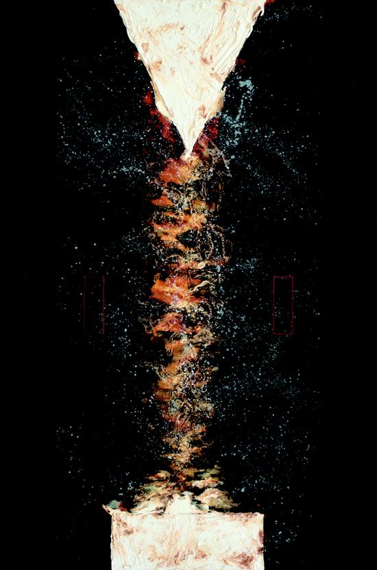 张国龙 《象·黑》 300×200cm 综合材料 2010