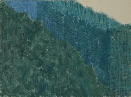 郭海强《秦岭沣峪口-2016.5.1-2》30×40cm 木板油画棒