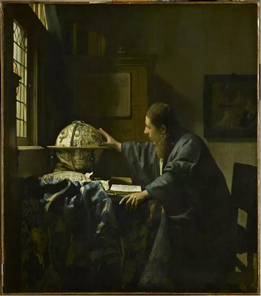 《天文学家》 约翰内斯·维米尔 1668年 © RMN-Grand Palais （musée du Louvre） / Franck Raux