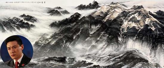 许钦松的《云壑古道》