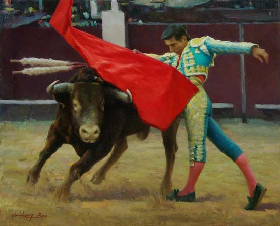 斗牛 81x65cm 饶金中