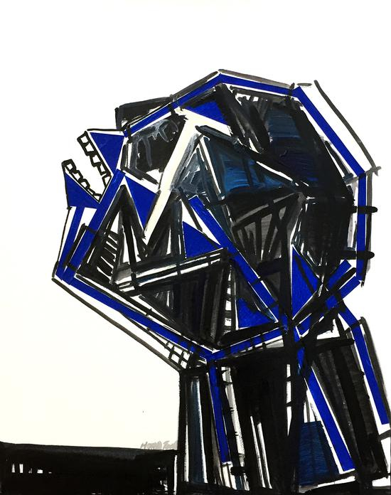 肖像 41cm x 51cm 丙烯､综合材料 2015 