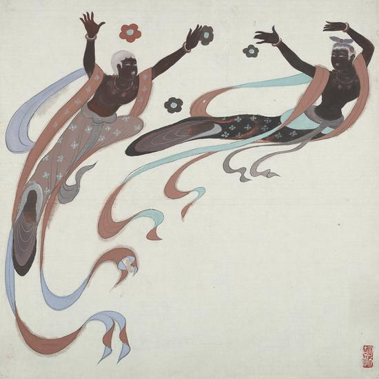 《飞天》 52cm x 53cm 唐321窟1979年