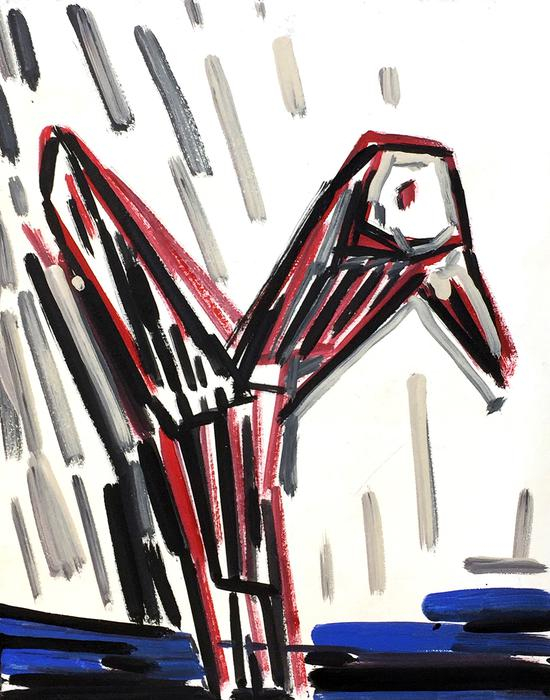 鸟（一） 41cm x 51cm 丙烯 2016 