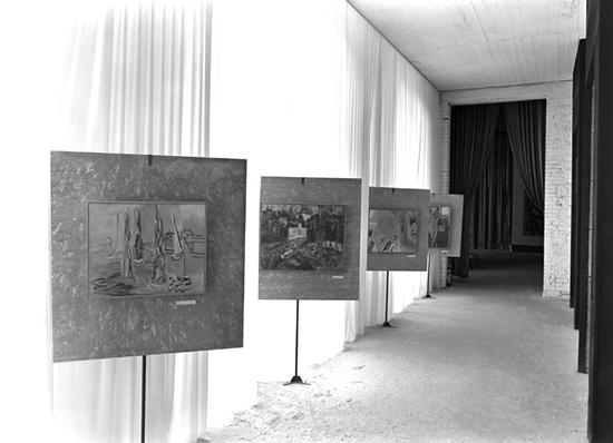 第一届文献展，概览_文献展展厅设计，1955，由文献展资料馆、君特·贝克提供