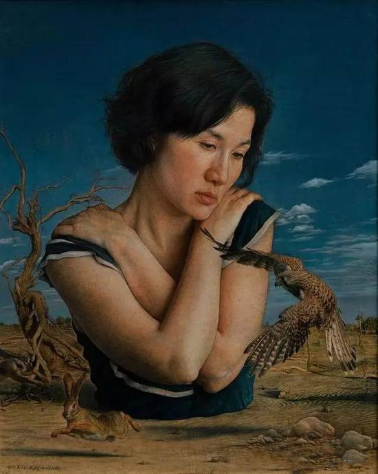 艺术家吴卫烈油画作品《遁形》