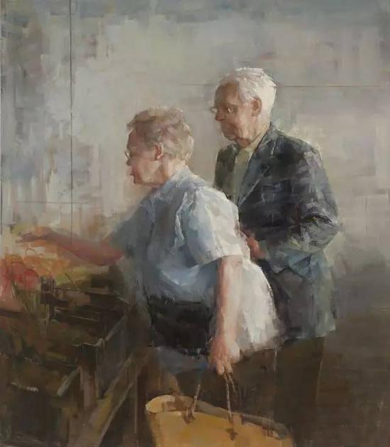 艺术家庄婕油画《侧影·一》