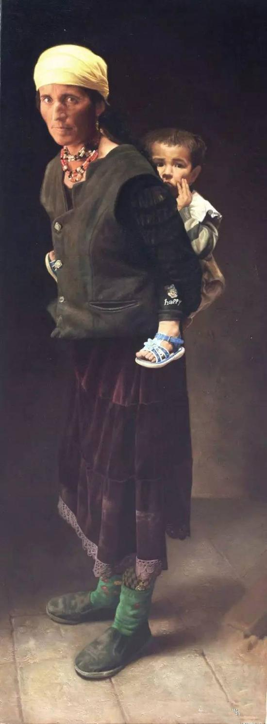 艺术家张宏油画作品《帕米尔牧民》