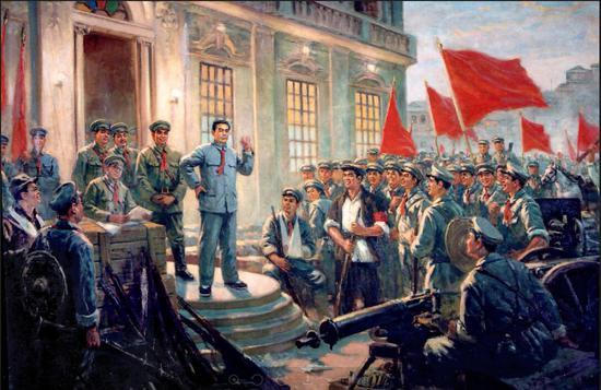 南昌起义 125cmx160cm 布面油画 1977年 南昌八一起义纪念馆藏