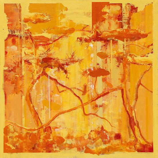 金松图 2016 布面油画 100×100cm