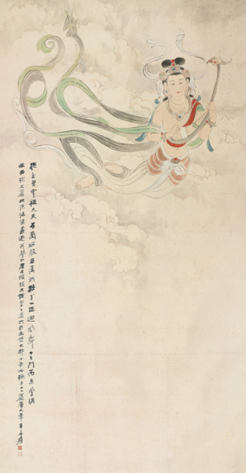 Lot.71 &nbsp;张大千 飞天图 设色纸本 立轴 1941年作 182×94cm 成交价：RMB&nbsp;43，700，000