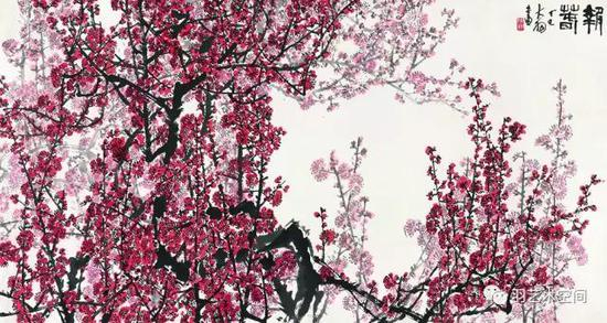 报喜红梅 96×182cm