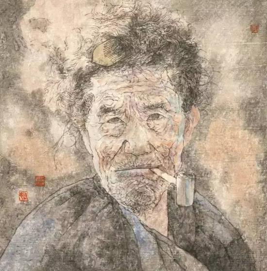 彝族肖像系列 作品规格 32×32cm 2016