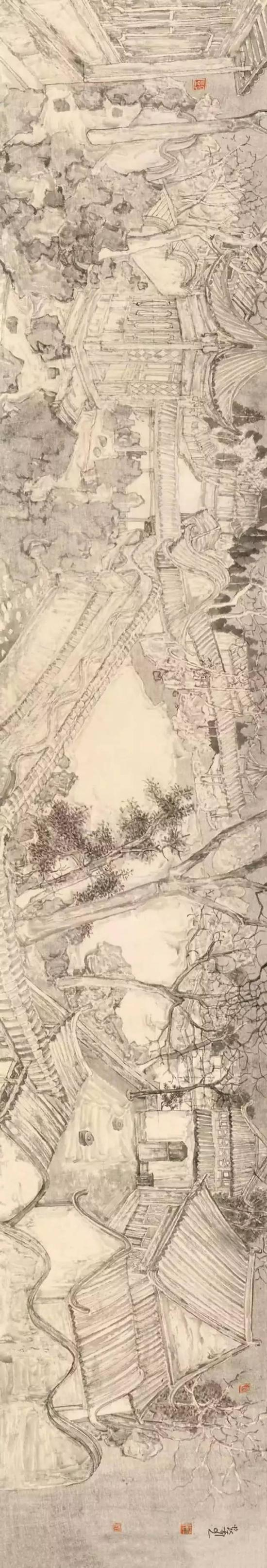 园林系列 作品规格 30×172cm 2017