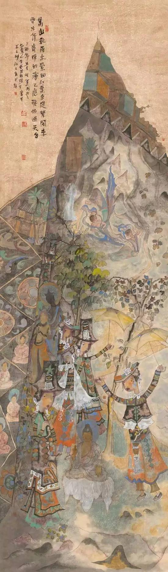 丝路情系列 作品规格 71×242cm 2017