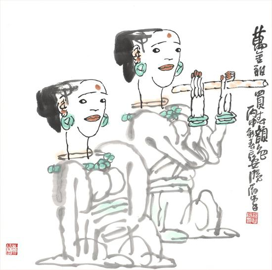  杨晓阳 万金难买春颜色 68x68cm