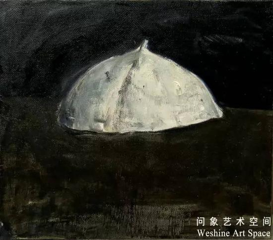 《白色物6》35×40cm 布面油画 2015年