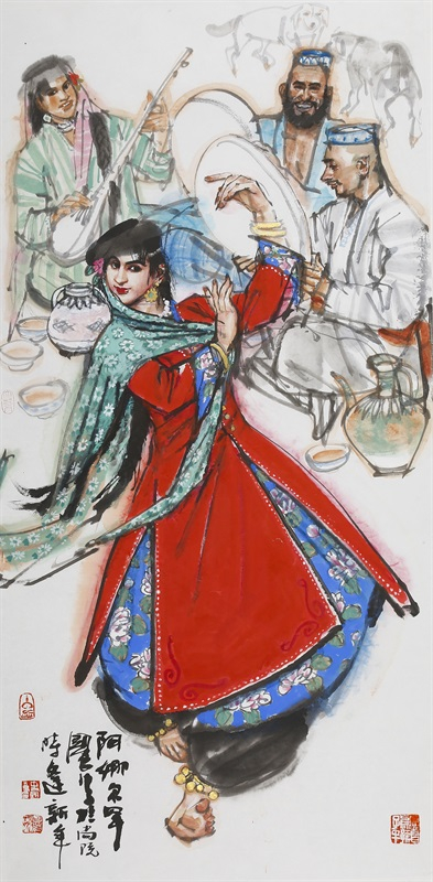 史国良 阿娜尔罕 137X70cm