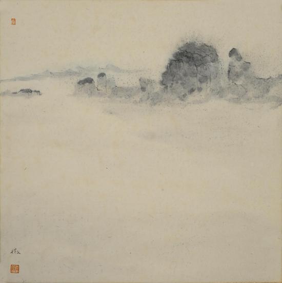 武夷云山（一） 39×39cm 纸本水墨 2016         Wuyi Mount-1,  Water-ink on rice paper