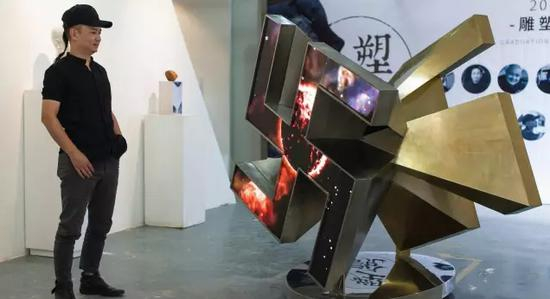 甘静心 《吉祥海云像》 综合材料