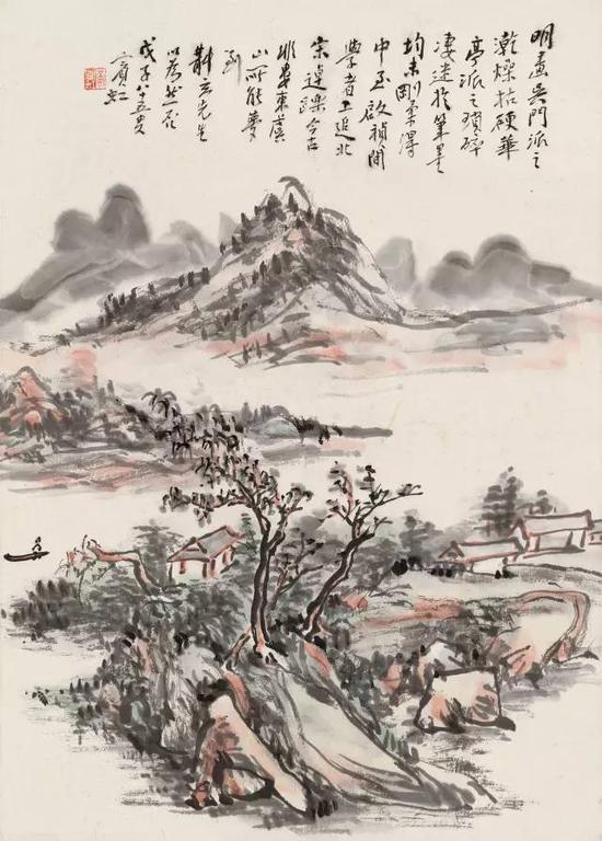 8010 黄宾虹（1865-1955） 秋江行舟