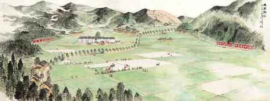 8027 陆俨少（1909-1993） 毛泽东诗意井冈山《大井新貌》