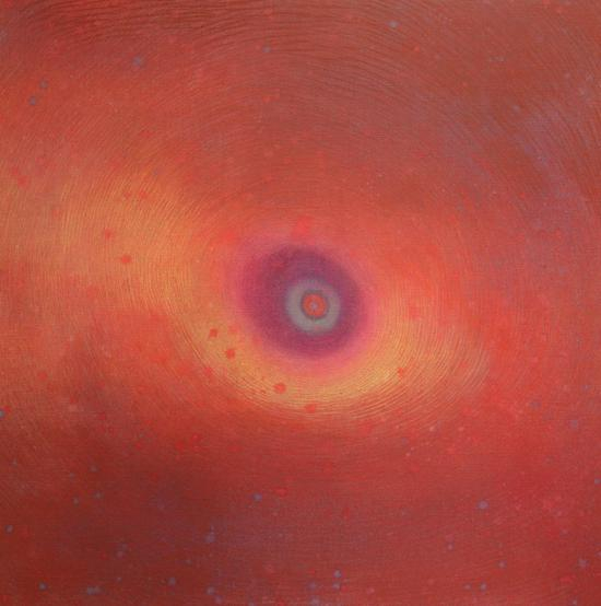 《W08》，150x150cm，布面综合材料，2017年，杨晓伟