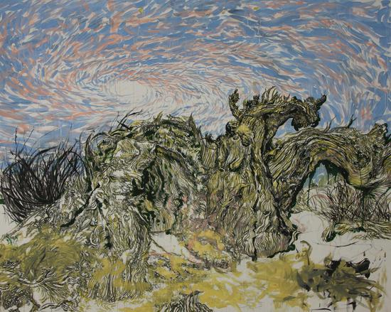 《冯翼》160x200cm，布面油画，2015年，杨晓伟