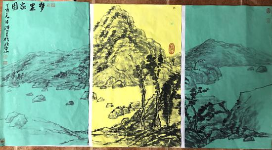 徐里 梦里家园 97x60cm 水墨2017