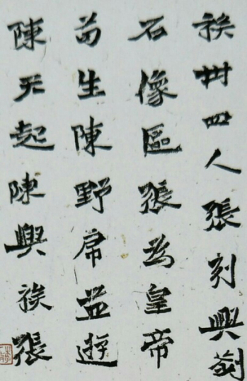 李静临《马振拜造像记》局部