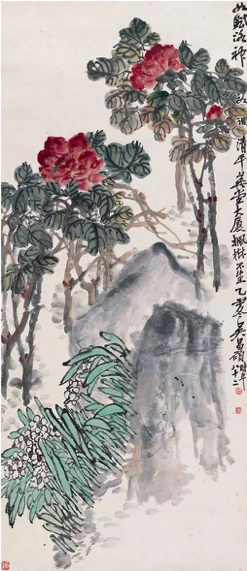 Lot766 吴昌硕（1844~1927） 神仙富贵图 起拍价RMB-80万 成交价RMB- 207万元 