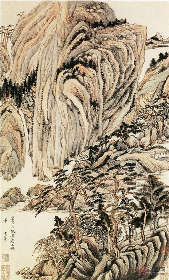 董其昌（1555年—1636年），仿古山水图