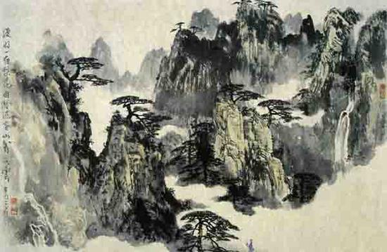 《漫将一砚梨花雨 泼湿黄山几多云》 2001年