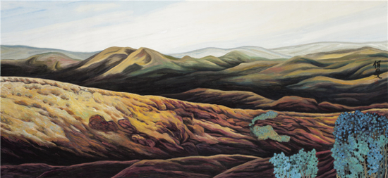 太行的早晨 杨佴旻 140cm×310cm 2012年