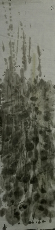 夏雨 宣纸33.5X138CM 2017