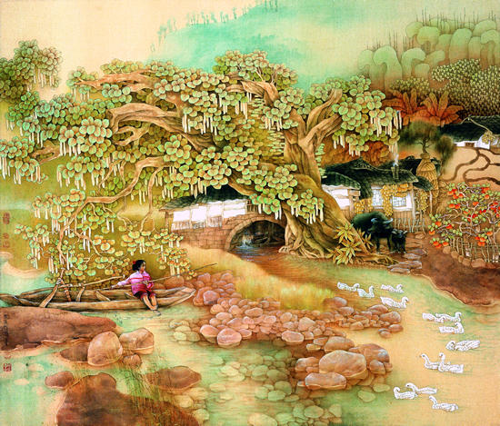  花溪秋韵 120cm×90cm