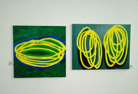 李兴起 《环绕I》、《环绕II》 木板丙烯 2017