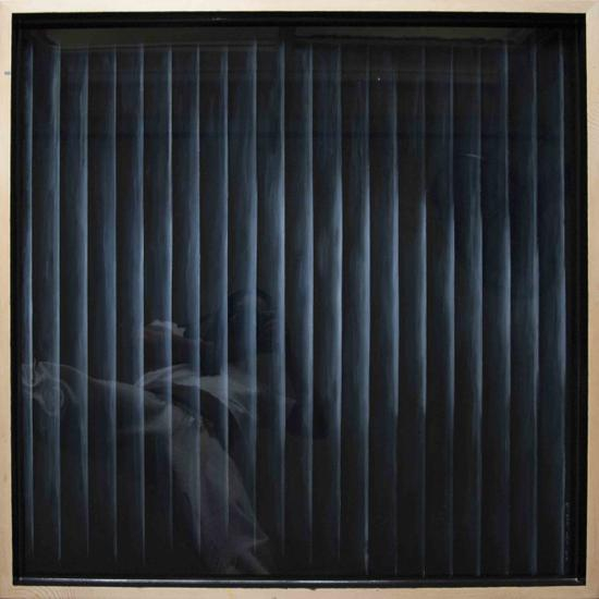 2015，《楚门的世界——窗》80X80cm， 木板油画、综合材料