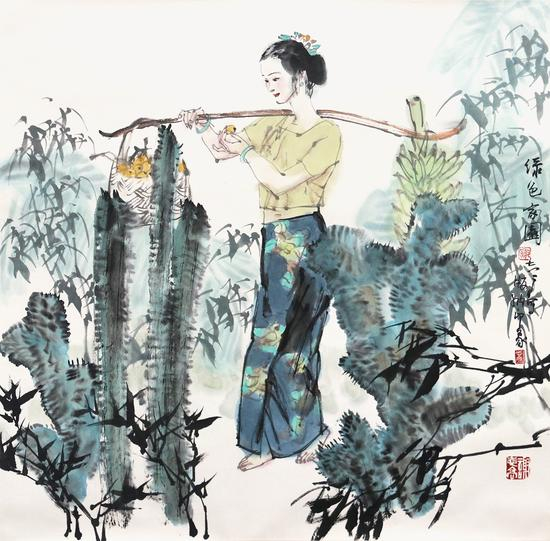 绿色家园-谢志高-69×69cm-纸本设色