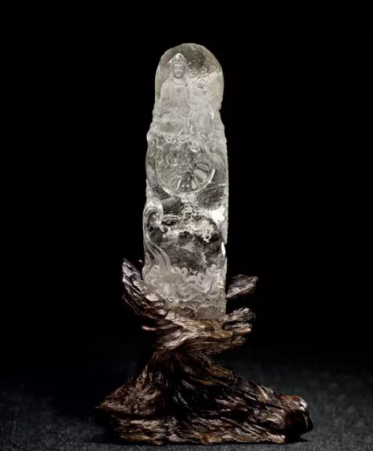 翁祝红 水晶童子观音