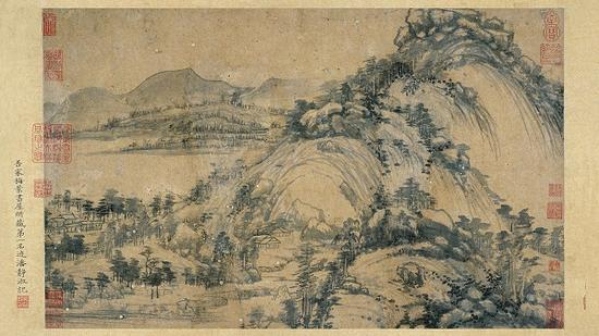 元 黄公望《富春山居图•剩山图》卷 （局部）纸本墨笔 纵31.8厘米 横51.4厘米 浙江省博物馆藏