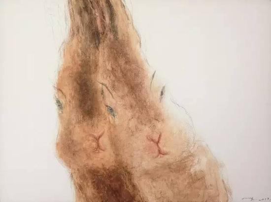 《昵3》 80x60cm 布面油画 2017