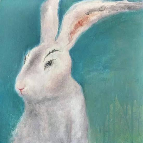 《我想静静》 40x40cm 布面油画 2017