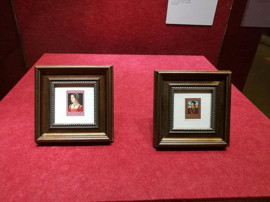 王室珍藏系列：《一个女人的肖像》（左）、《男子肖像》（右）
