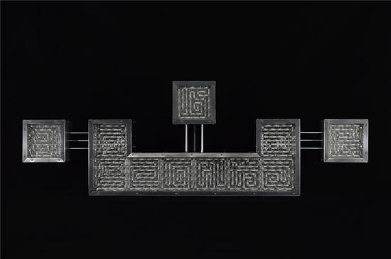 占研 字谜·心 2017 铝合金型材、铝合金板材、亚克力板材等 186×63×17cm