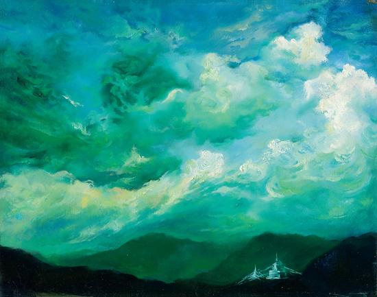 李谦谦 光耀佛塔 2006年 50.2x40cm